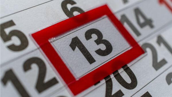 Dia 13 no calendário