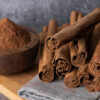 canela em pó e canela em pau