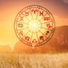 montanha com a montagem astrologica