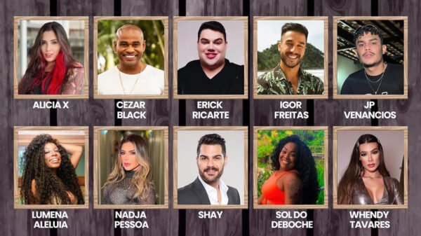montagem com as fotos de rosto dos participantes do paiol de A Fazenda