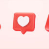 emojis de likes e corações