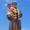 imagem de santo antônio em um céu azul