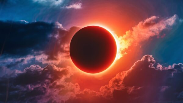 imagem de um eclipse solar