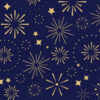 imagem de desenhos de fogos de artifício amarelos em fundo azul escuro