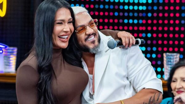 imagem de Belo e Gracyanne no programa domingão do huck